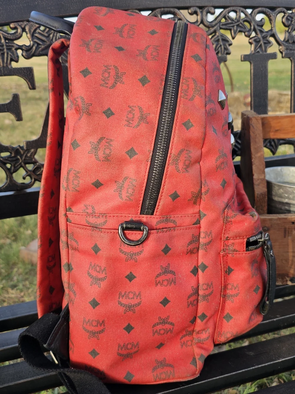 MCM x EKOCYCLE x Will.i.am Limited Edition Red Stark Backpack - Rare!